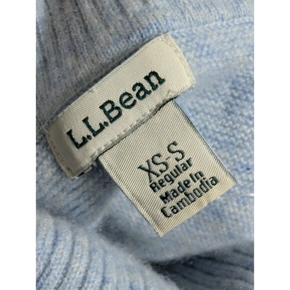 L.L. Bean Women's Size XS/S Respun Cashmere Turtleneck Tunic Sweater Blue - Picture 6 of 11